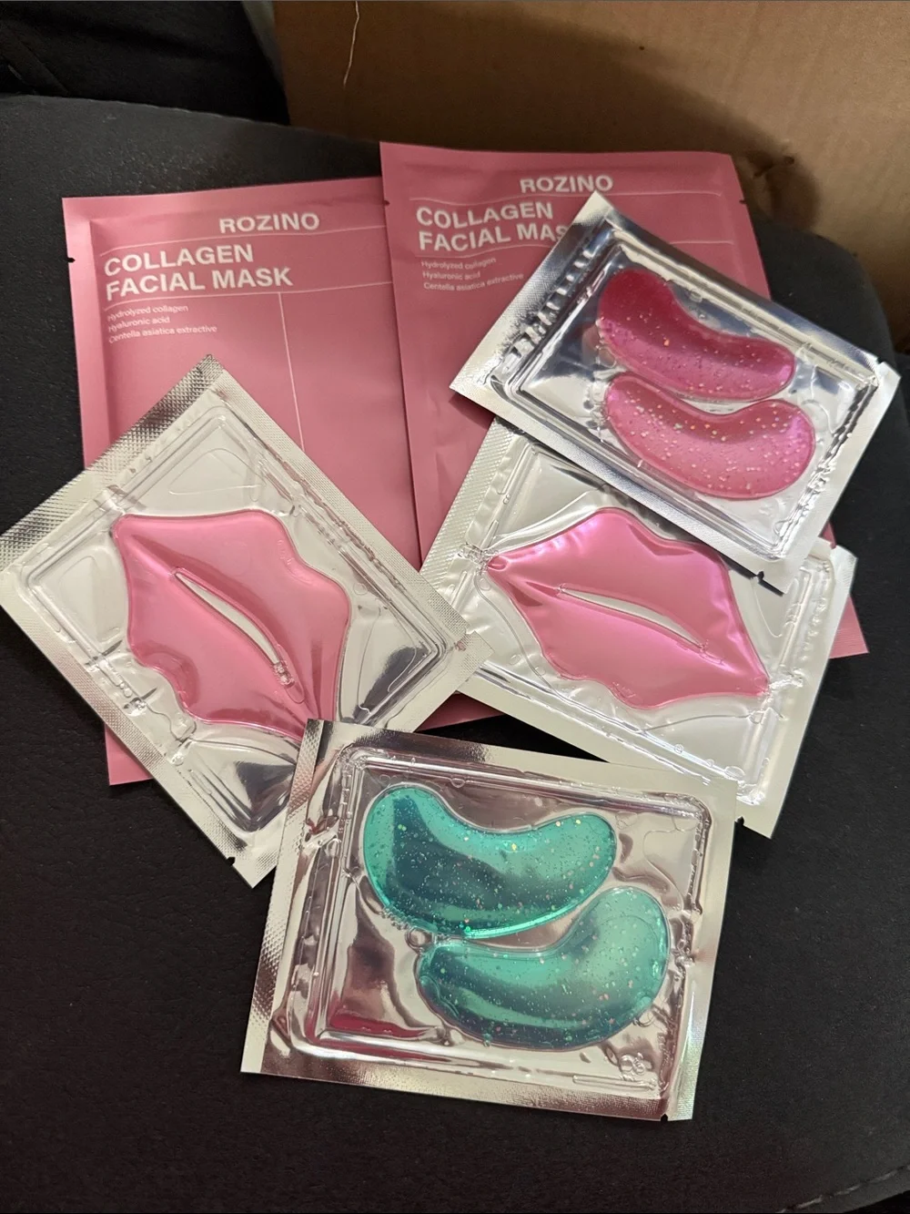 Mask Pink Collagen Lip & Eye Gel Patches - Hydrating Pink and Teal Set
